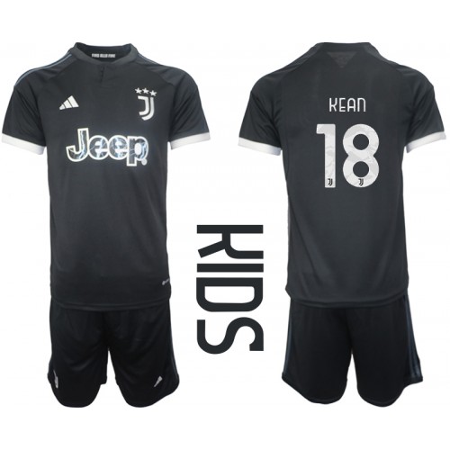 Maillot de foot Juventus Moise Kean #18 Troisième enfant 2023-24 Manches Courte (+ pantalon court)